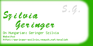 szilvia geringer business card